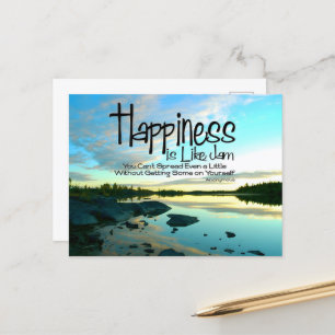 "Happiness is like jam" Inspirational Quote Postcard