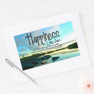 "Happiness is like jam" Inspirational Quote Sticker