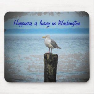 Happiness is Living in Washington Mouse Pad