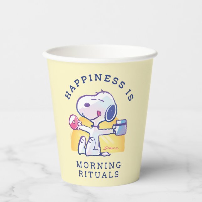Happiness is Morning Rituals Paper Cups (Front)