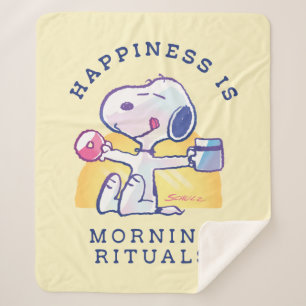 Happiness is Morning Rituals Sherpa Blanket