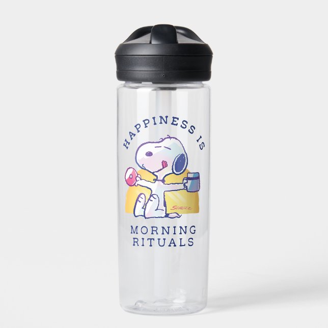 Happiness is Morning Rituals Water Bottle (Front)