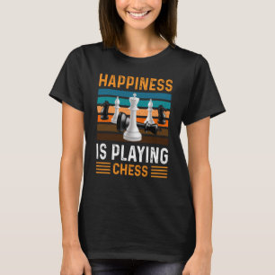 Happiness Is Playing Chess Checkmate Vintage Table T-Shirt