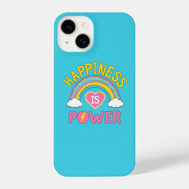 Happiness is Power Rainbow iPhone Case (Back)