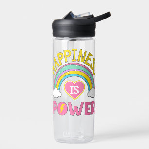 Happiness is Power Rainbow Water Bottle