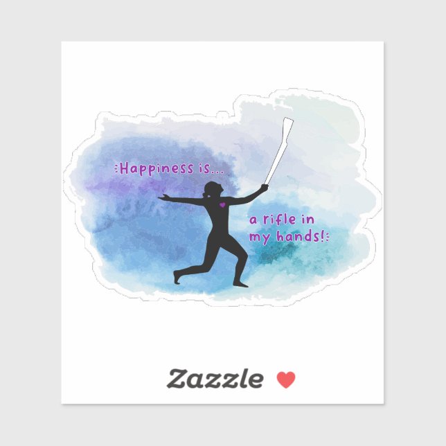 Happiness is.. Rifle Watercolor (Sheet)