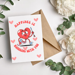 Happiness Is Running With You Valentine’s Day Gift Holiday Card