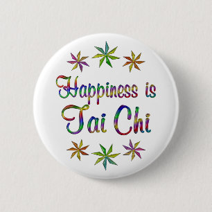 Happiness is Tai Chi 2 Inch Round Button