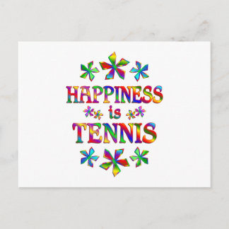 Happiness is Tennis Postcard
