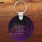 Happiness Is The Key To Success Uplifting Quote Keychain (Front)