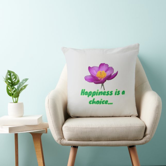 Happiness is  throw pillow (Chair)