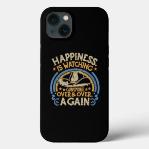 Happiness Is Watching Gunsmoke Funny Cowboy Hat iPhone 13 Case