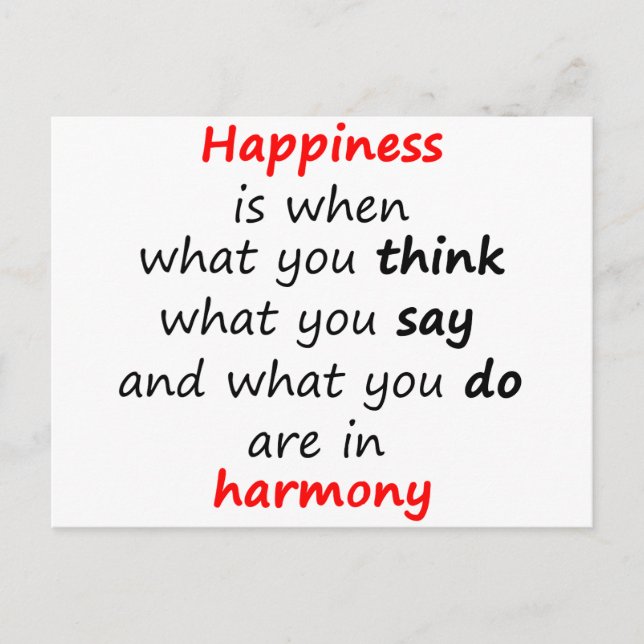 Happiness is when... postcard (Front)