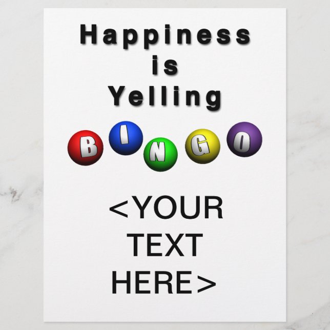 Happiness Is Yelling BINGO Flyer (Front)