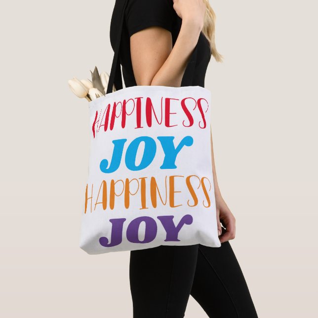 Happiness Joy Tote Bag (Close Up)