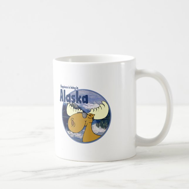 Happiness Moose -Alaska Coffee Mug (Right)