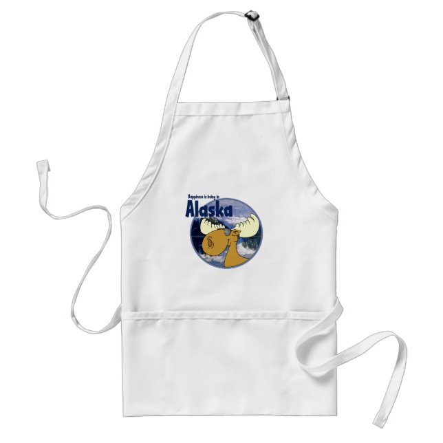 Happiness Moose -Alaska Standard Apron (Front)