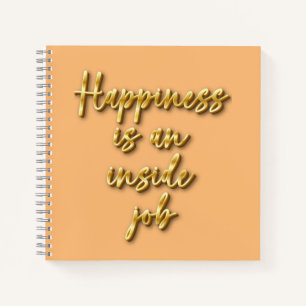 Happiness Motivational Spiral Notebook