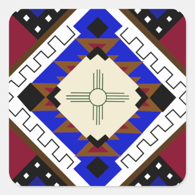 Happiness, Native American Zia Sticker (Front)