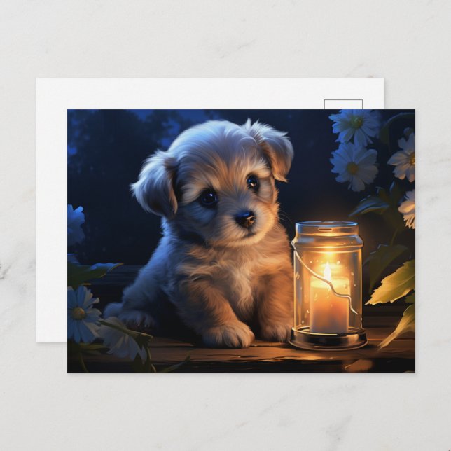 Happiness on Four Paws Postcard (Front/Back)