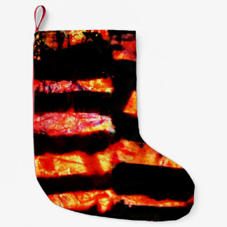 Happiness orange abstract christmas stocking,Sunny Small Christmas Stocking