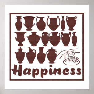 Happiness: Pottery Poster