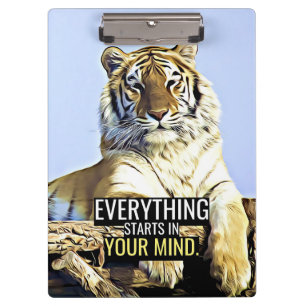 Happiness Quote Everything Starts In Your Mind Clipboard