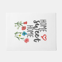 Happiness Quote Home Sweet Home Flowers