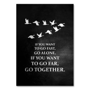 Happiness Quote If You Want To Go Together Table Number