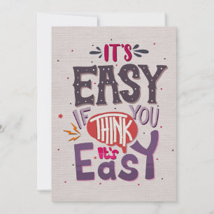 Happiness Quote It Is Easy If You Think Invitation