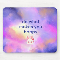Happiness Quote with Surreal Clouds Abstract