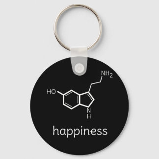 happiness serotonin molecules keychain