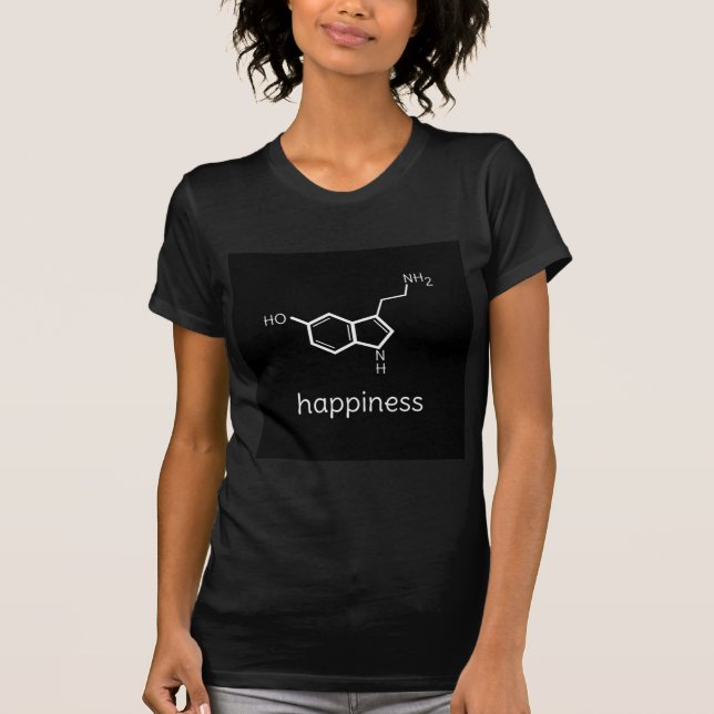 happiness serotonin molecules T-Shirt (Front)