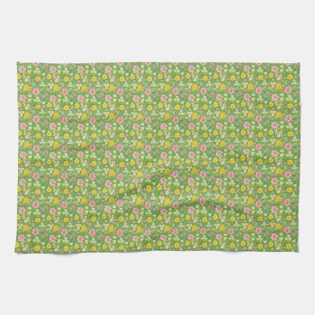 Happiness Shared Is The Flower Kitchen Towel (Horizontal)