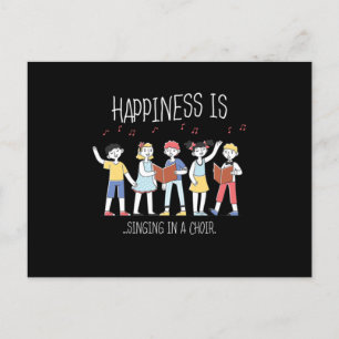 Happiness Singing Choir Singer Musician Sing Gift Postcard