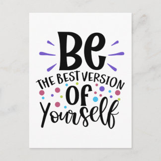 Happiness Success Attitude Hello Motivational Postcard