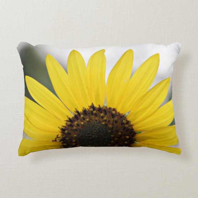 Happiness Sunflower Decorative Pillow (Front)