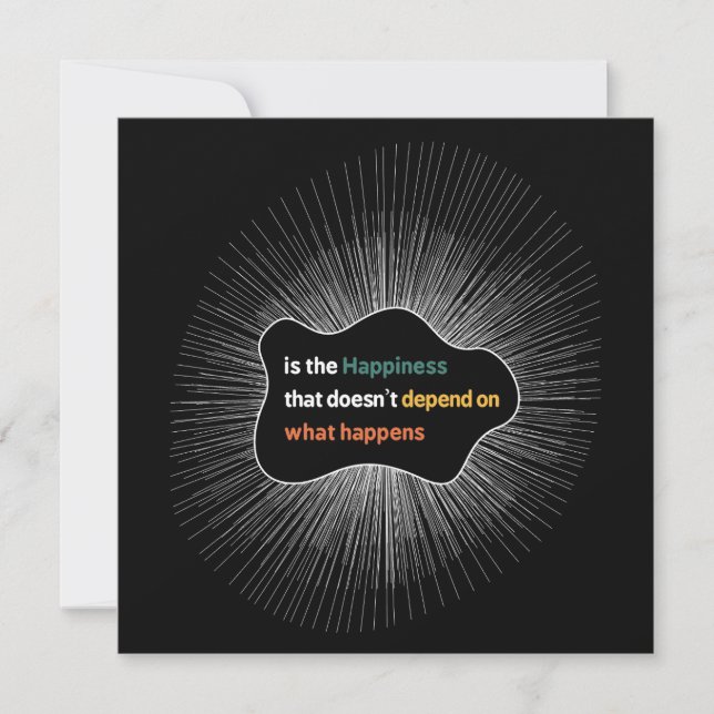 Happiness that doesn’t depend on what happens (Front)