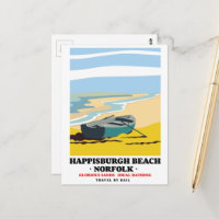 Happisburgh Beach Norfolk travel poster