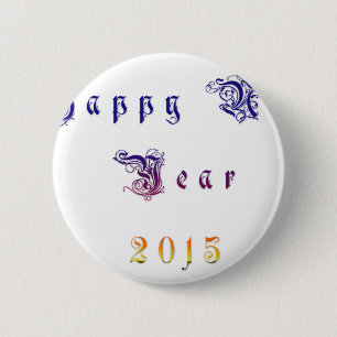 Happu New Year 2015 Hakuna Matata wishes.png 2 Inch Round Button