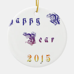Happu New Year 2015 Hakuna Matata wishes.png Ceramic Ornament