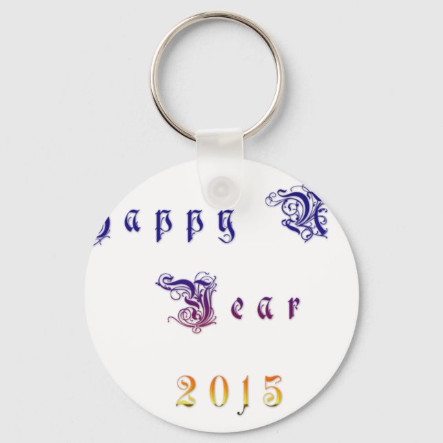 Happu New Year 2015 Hakuna Matata wishes.png Keychain (Front)