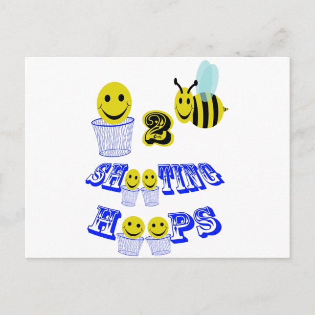 happy2bee shooting hoops postcard (Front)