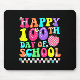 Happy 100 Day Of School Back To School Smile Face  Mouse Pad