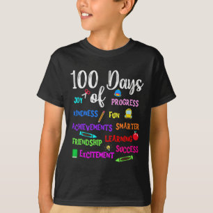 Happy 100 Day Of School Teacher Kid Boy Girl Kinde T-Shirt