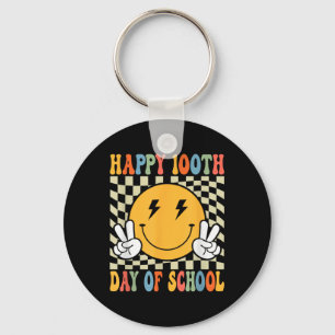 Happy 100 Days 100th Day Of School Teacher Kid Boy Keychain
