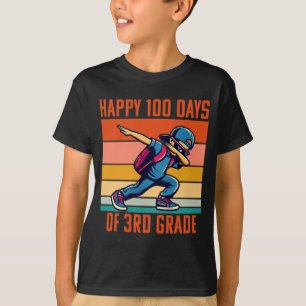 Happy 100 Days Of 3rd Grade School Dabbing Boy  T-Shirt