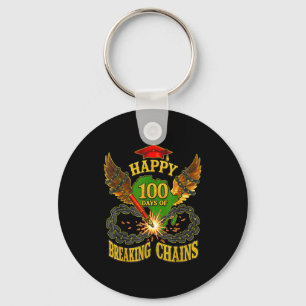Happy 100 Days Of Breaking Chains Mlk Legacy Schoo Keychain