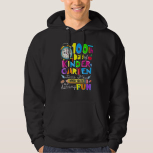 Happy 100 Days Of Kindergarten School Teachers Kid Hoodie