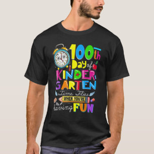 Happy 100 Days Of Kindergarten School Teachers Kid T-Shirt